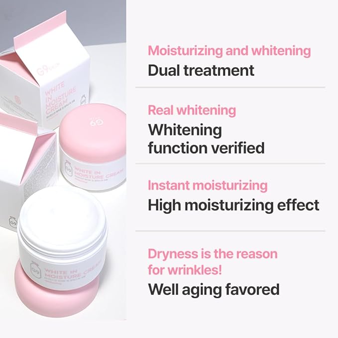 G9SKIN White in Milk Skincare Set – Brightening Toner + Moisture Cream Duo for Glowing, Hydrated Skin