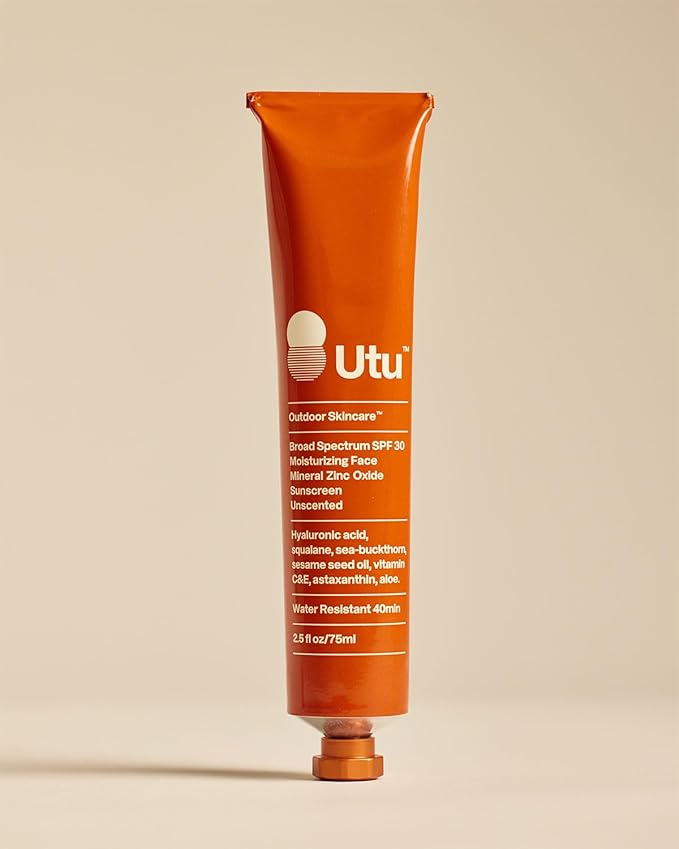 UTU - SPF30 Daily Moisturizing Face Sunscreen | Hyaluronic Acid, Squalane, Vitamin C+E | Clean, Reef Safe, Cruelty Free, Broad Spectrum, Mineral Zinc Oxide (75 mL | 2.5 fl oz)