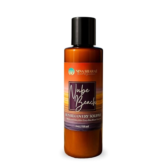 Nube Beach Sun Recovery Soufflé – After Sun Body Moisturizer with Aloe, Vitamin E & Coconut Oil – Soothing Hydration for Sun-Damaged Skin – Lightweight, Non-Greasy, 4 oz