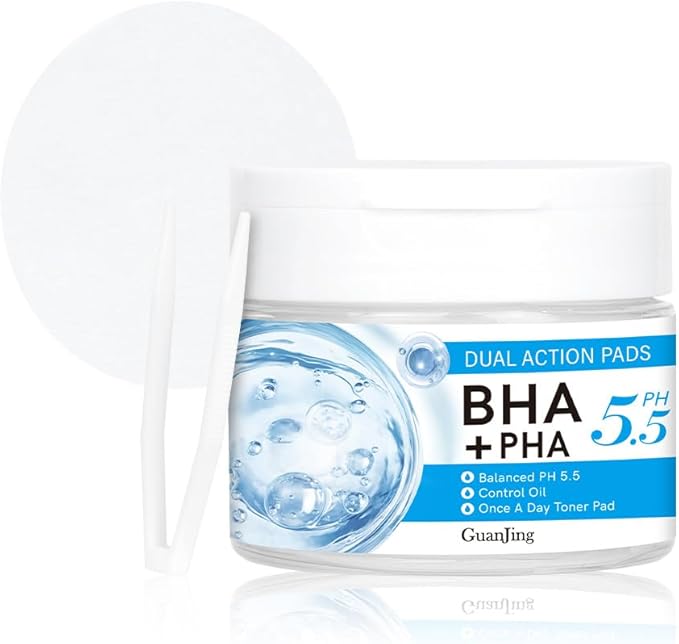 BHA + PHA Toner Pad, 90 Pads Zero Pore Pad, Natural Hydration Hyaluronic Acid & Centella Sheet Masks with Peony – Facial Pads for Glowing Skin