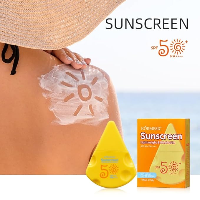 5-in-1 Broad Spectrum Sunscreen SPF50+ PA++++, Lightweight Watery Essence, Strong UVA/UVB Protection, Water Resistant, Non-Greasy & Gentle for Face and Body (Small Triangle)