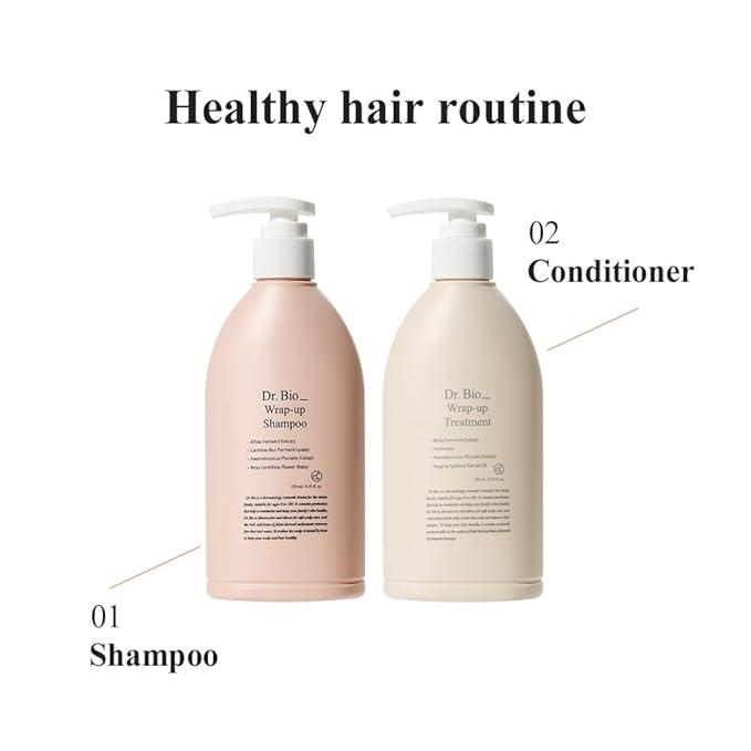 Dr. Bio Wrap-Up Treatment (8.45oz/250ml)| Damaged Hair Repair Treatment, Moisturizing Protein Conditioner for Volume with Probiotics & Amino Acid, Sensitive Scalp Relief, Korean Hair Care, Vegan | silicon-free, Vegan, Korean Hair Care, Moisturizing Pro...