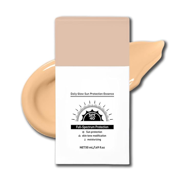 Daily Tinted Fluid Sunscreen, Tinted Moisturizer with SPF 40 Skincare, Ultra-Light Fluid Broad Spectrum Protection for Face, Blends Seamlessly for Healthy Glow, Fast-Absorbing, Oil-Free (Light)