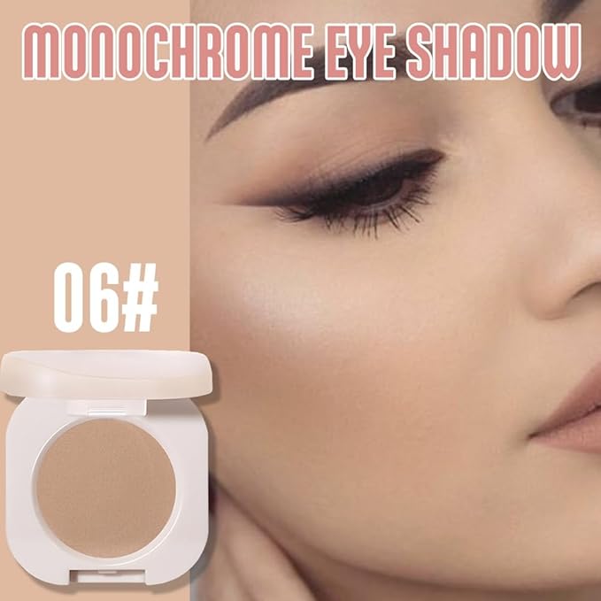 Light Brown Matte Eye Shadow Palette Makeup For Older Women, Matte Single Monochrome Eyeshadow, Mini Single Pressed Pigmented Waterproof Sombras Para Ojos, Vegan, Talc, Paraben&Cruelty Free 06#
