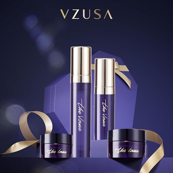 VZUSA Skin Care Sets,10ml Activating Toner, 5ml Recovery Essence, 3g Multi-Purpose Eye Cream, 5g Repair Firming Cream, Travel Set Gifts