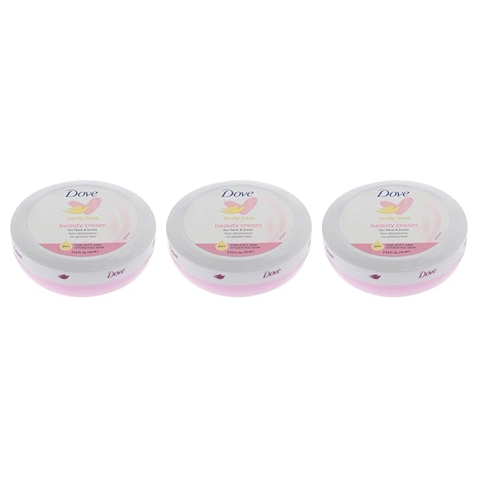 Beauty Cream - Pink by Dove for Women - 2.7 oz Cream (Pack of 3)