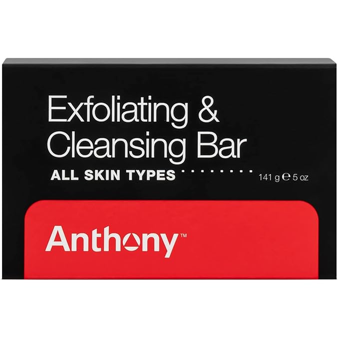 Anthony Mens Soap Bar Exfoliating Soap 5 Oz Witch Hazel Toner for Face Kind Cleansing Water 6.7 Fl Oz