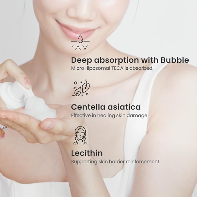 Liposome Waterful Bubble Serum, Hydrating Foaming Toner for Sensitive Skin with Centella Asiatica TECA, Korean Skincare for Trouble Care (5.07 fl. oz, 150ml)