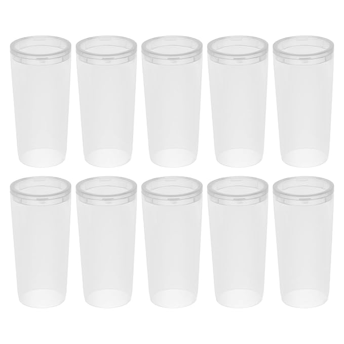 10pcs Transparent Makeup Brush Dust Covers Brush Protectors for Round Fan-shaped Versatile Makeup Holders for Home Travel Easy to Clean Maintain