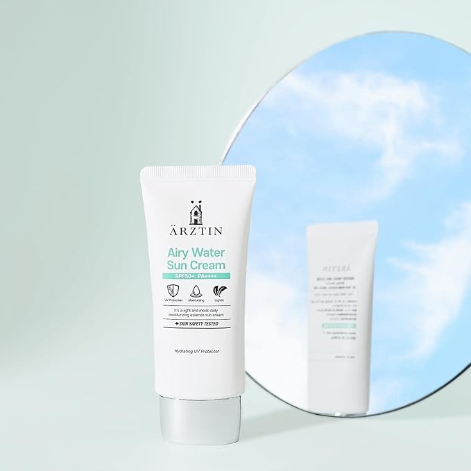 Airy Water SUN Cream SPF50+, PA++++, Lotion Type, NO Whitecast Smooth Texture Light Finish Sun Lotion