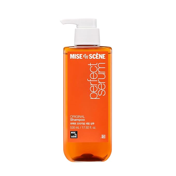 Mise En Scene Perfect Serum Original Shampoo For Damaged Hair - KoreanShampoo with Moroccan Oil, Jojoba Seed, Damage Care MoroccanOil HairProducts | 17.92 Fl Oz