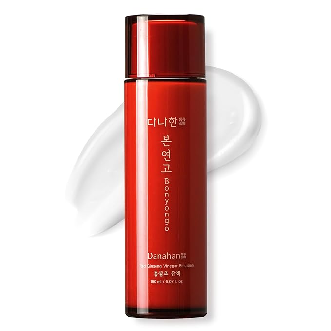 Bonyongo Red Ginseng Vinegar Emulsion – Lightweight Milky Face Lotion for Dry Skin – Fermented pH Balance with Adenosine, Hydrating and Firming Face Lotion, 5.07 fl oz