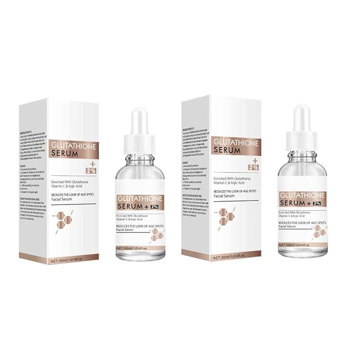 2PCS Glutathione Whitening Freckle Serum Remove Melasma Dark Spot Removal Gentle Brightening Moisturizing