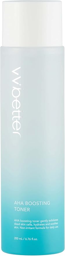 Facial AHA BHA Toner, Mild Exfoliation, Hydration and Soothing, Korean Toner, Smooth Skin, Alcohol-Free - 6.76 Fl.Ounce