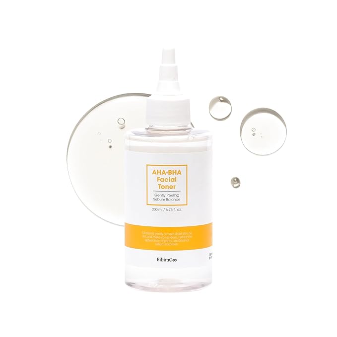 AHA-BHA Facial Toner, Exfoliating & Cleansing Toner, Gentle Care for Smooth and Radiant Skin, Balances Sebum, All Skin Types, 200 ml