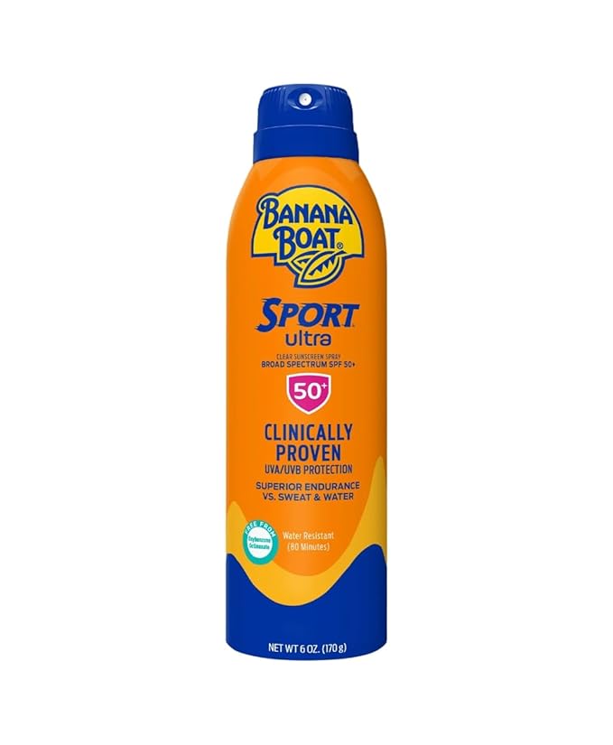 Banana Boat UltraMist Sport Sunscreen, SPF 50 6 oz (Pack of 4)