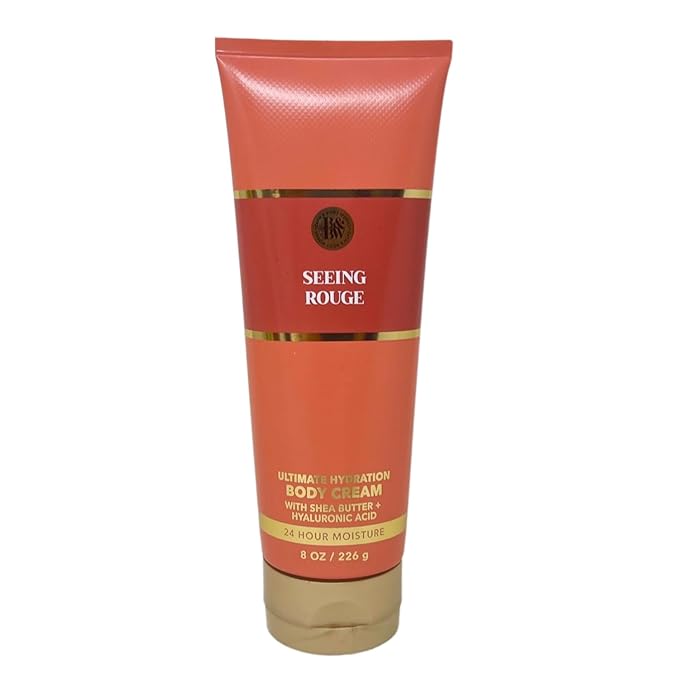 Bath & Body Works Seeing Rouge 2 Pack Ultimate Hydration Body Cream Bundle with a Natural Oats Bar Soap - Full Size