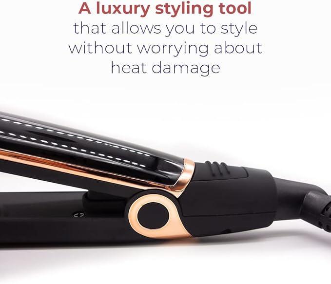 SRI Infrarose Titanium Styler – Professional Flat Iron with Floating Plates to Reduce Pulling – Hair Straightener for Curly, Damaged, Fine Hair, All Hair Types – Durable Design.