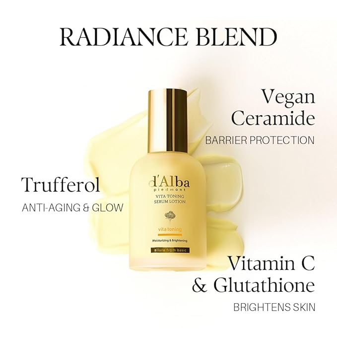 White Truffle Moisturizing Serum Lotion, Milky Lotion, Lightweight, Deep Hydration, Face Moisturizer, Glass Skin (3.38 fl oz.)