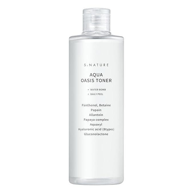 S.NATURE Skin Hydrating Duo : Aqua squalane cream 60ml + Aqua Oasis Toner 300ml, Pore-Tightening, Calming Skin, Skin Moisturizer, Korean Skin Care