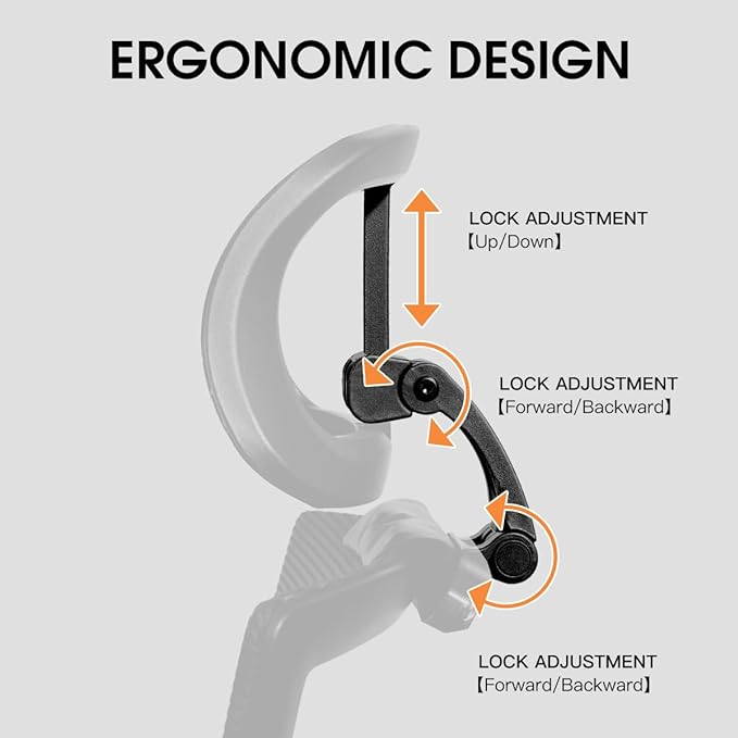 The Office Chair Headrest Attachment, Can Adjust The Height, Inclination, and Distance Between The Front and Back.Mesh Headrest is Suitable for Ergonomic Office Chairs(Black)