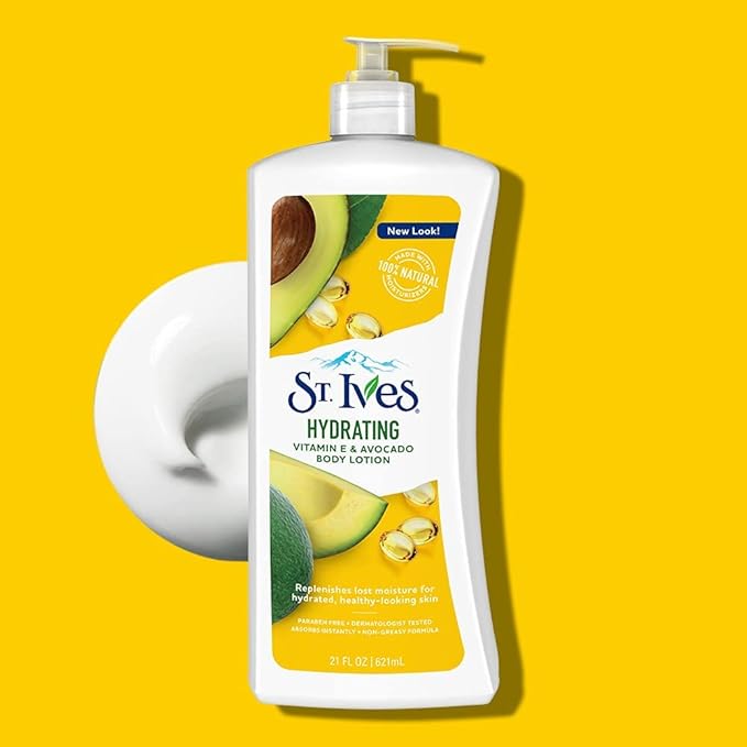 St Ives Body Lotion 21 Ounce Daily Hydrating (621ml) (2 Pack)
