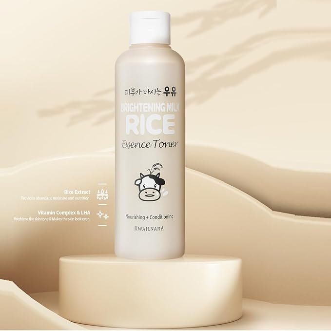 KWAILNARA Rice Milk Face Toner (6.76 Fl Oz) – Korean Toner for Radiant & Supple Skin | Milk Protein, Royal Jelly & Vitamin Complex | Long-Lasting Hydration