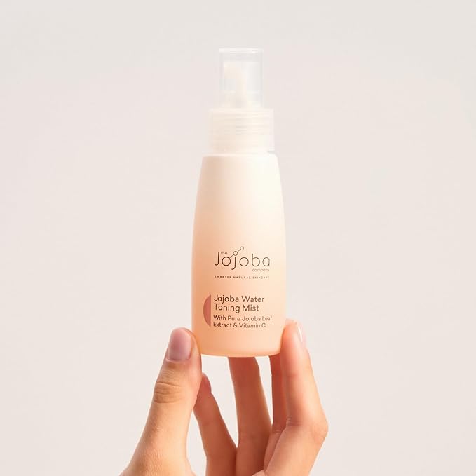 Jojoba Company Water Toning Mist with Pure Jojoba Leaf Extract & Vitamin C – Hydrating, Toning & Firming Mist for Dry Skin – Antioxidant Protection & Pore Reducing – 50ml