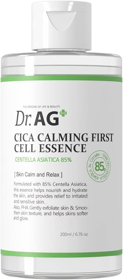 Face CICA Calming Cell Essence Toner - Dr.AG Toner & Essence All-in-One Hydrating Moisturizing Centella Asiatica 85% (CICA Derma First Cell Essence 200ml)