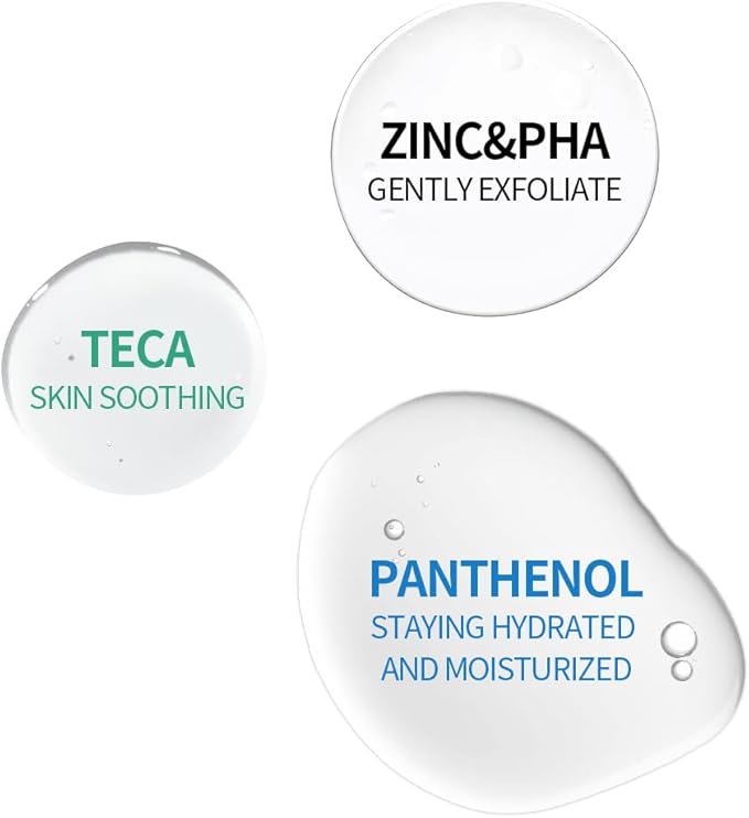 Teca Micro Bubble Ampoule Toner - Dual-Action Hydrating and Exfoliating Toner with TECA, Zinc & PHA for Deep Moisture and Skin Soothing, Korean Skincare, 100ml