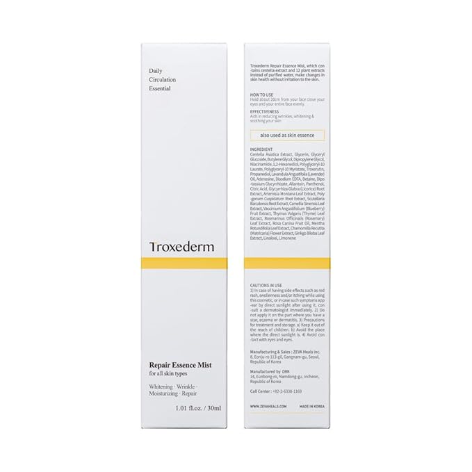 Repair Essence Toner Mist – Korean Hydrating & Cooling Face Mist with Niacinamide, Troxerutin & Centella Asiatica, Lightweight Facial Spray for Daily Skincare & Barrier Care, 1.01 Fl.oz
