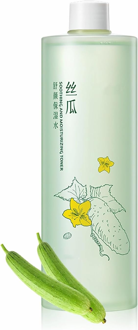 Facial Toner with Luffa, 500ml Revitalizing & Moisturizing Toner with Centella, Witch Hazel | for Oily, Combination & Sensitive Skin, Refines Pores, pH-Balancing, Hydrating Essence Water