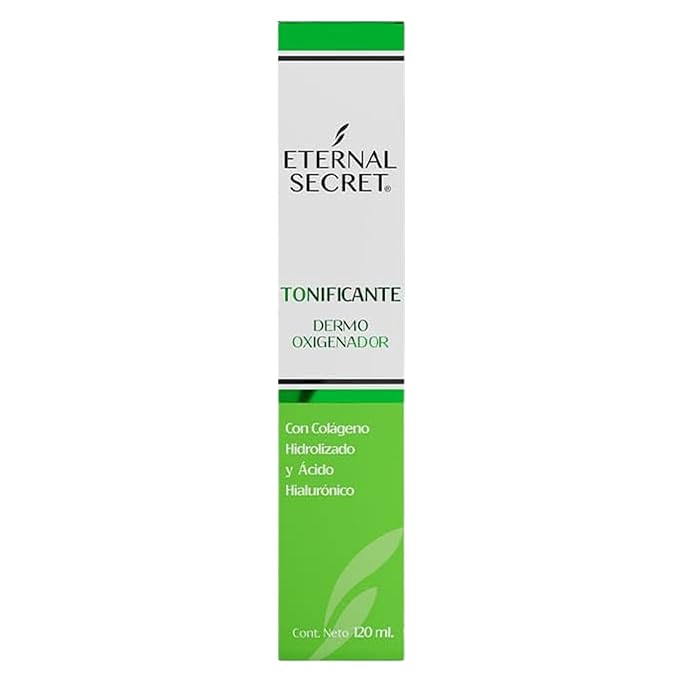 Eternal Secret Fresh Toner - Oxygenating Dermal Toner with Hydrolyzed Collagen and Hyaluronic Acid, 4.06 fl oz - Facial Toners to Rejuvenate and Refresh Colágeno Hidrolizado/Ácido Hialurónico