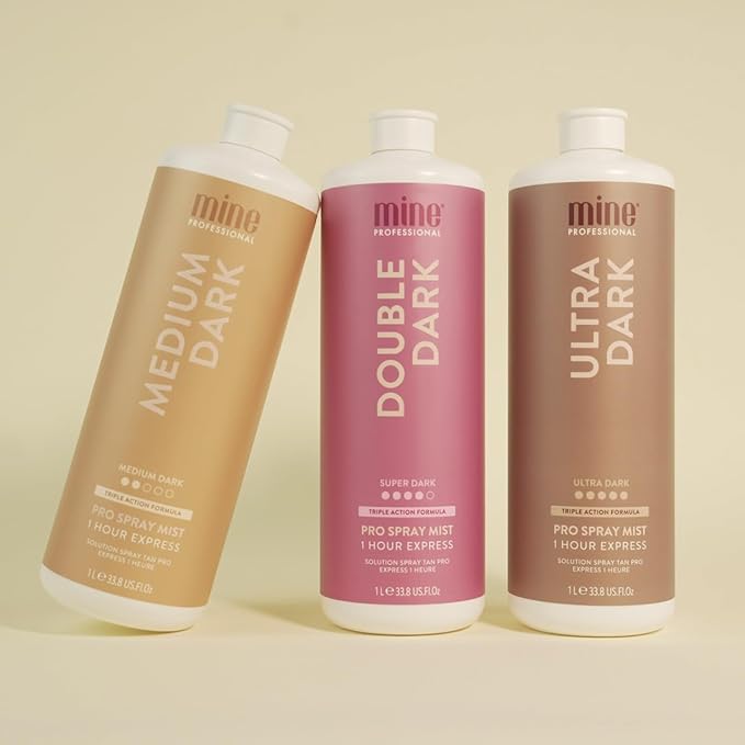 MineTan Spray Tan Solution | Ultra Dark - Fake Tanning Mist Best for Deep Bronzed Glow Skin Finish, Fast Drying, 1 Hour Express, Hydrating, Salon Professional Formula, Vegan, 33.8 Fl Oz