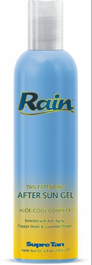 Supre RAIN Tan Extending After Sun Gel w/ Aloe Cool Complex - Soothes and Cools Sun-Burned Skin, Enriched with ANti-Aging Ingredients