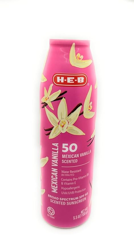 HEB Sunscreen Spray SPF 50 Broad Spectrum 5.5oz - 1 Bottle (Mexican Vanilla)