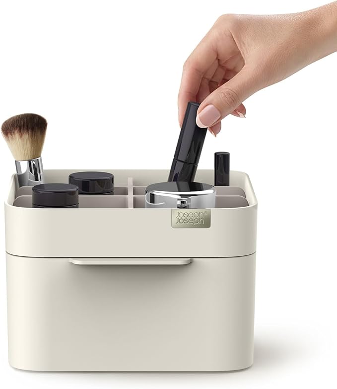 Joseph Joseph 75004 Viva Makeup Cosmetic Storage Organizer with Drawer, Medium, Shell