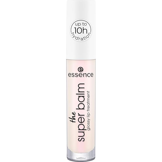 essence | The Super Balm Glossy Lip Treatment | 10 Hour Hydrating Lip Balm for Glossy Finish with Shea Butter & Vitamin E | Vegan & Cruelty Free