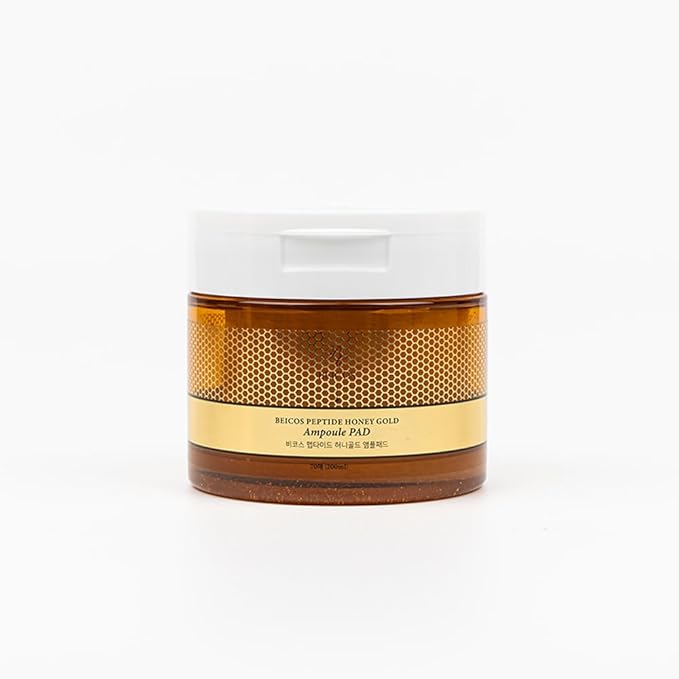 BEICOS Peptide Honey Gold Ampoule Pad – Skin Toner Serum Face Mask Pad 70 Sheets
