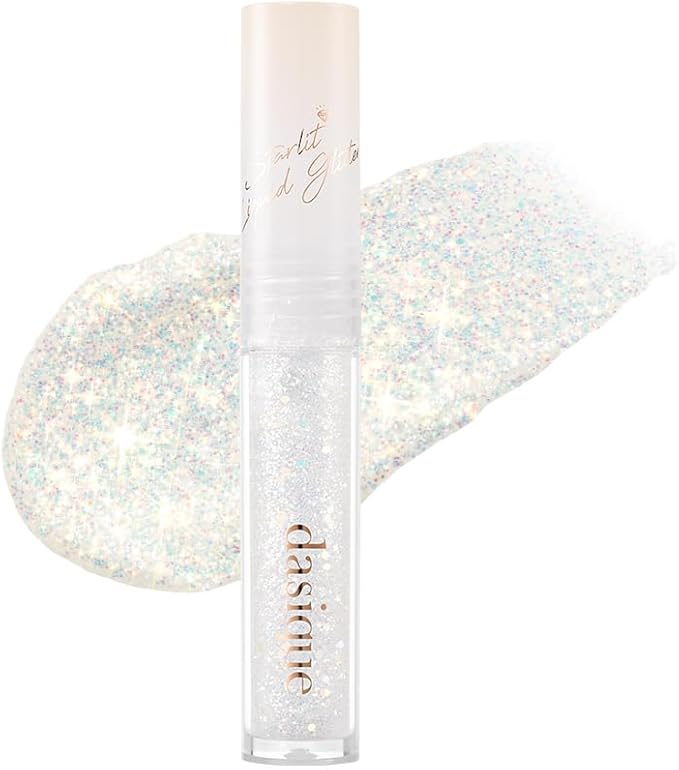 dasique Starlit Jewel Liquid Glitter (01 Frozen Gold) | Twinkle Glitter Shadow | Korean Makeup | Shimmer Eye Make Up | Eyeshadow Eyeliner | Long lasting | Multi use | Quick drying