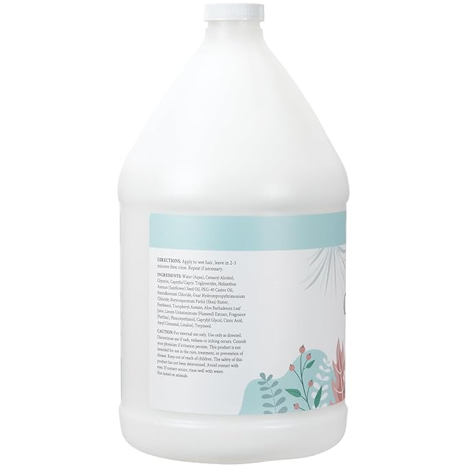 Ginger Lily Farms Botanicals Moisturizing Conditioner for Dry Hair, 100% Vegan & Cruelty-Free, Cucumber Mint Bliss Scent, 1 Gallon (128 fl oz) Refill