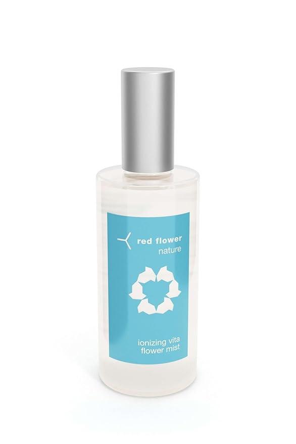 Red Flower Ionizing Vita Flower Mist | Rejuvenating Body & Facial Toner with Pure Plant Hydrosols | Hydrates, Tones & Revitalizes Skin | Vegan & Organic Skincare | 3.4 fl oz