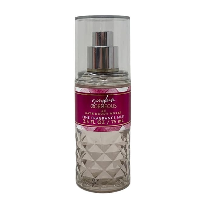 Bath & Body Works Gingham Gorgeous 2 Piece Mini Set with a Himalayan Salts Springs Sample Soap - Fragrance Mist and Body Cream - Travel Size