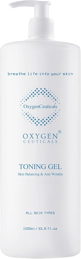 OxygenCeuticals Toning Gel – Premium Hydrating Gel Toner with Centella & Licorice Root Extracts, Adenosine Anti-Wrinkle, Soothing Care for Dry & Sensitive Post-Treatment Skin. 33.8 fl.oz (1000ml)