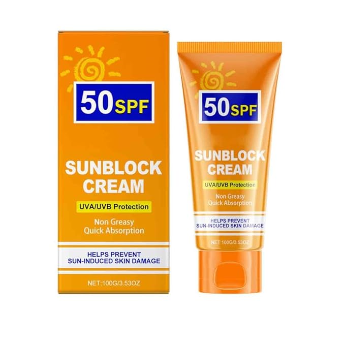 2PCS Facial Body Sunscreen SPF50 Whitening Sun Cream Broad Spectrum UV Protection Hydrating Anti-Aging Sunblock Skin Protective Cream