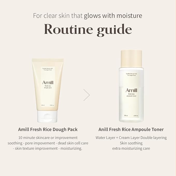 Amill Fresh Rice Ampoule Toner (200ml) - Hydrating & Soothing Vegan Face Toner