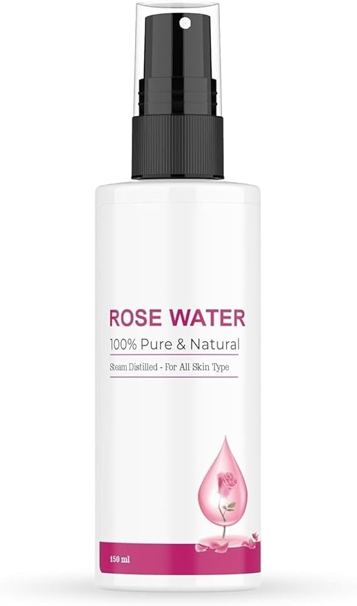 MZ Rose Water (150 ml) | Gulab Jal | for Soothing Any Skin, Hydrating Your Skin, Cleansing Your Pores & Soothing Redness of Skin | Natural & Organic Ingredients