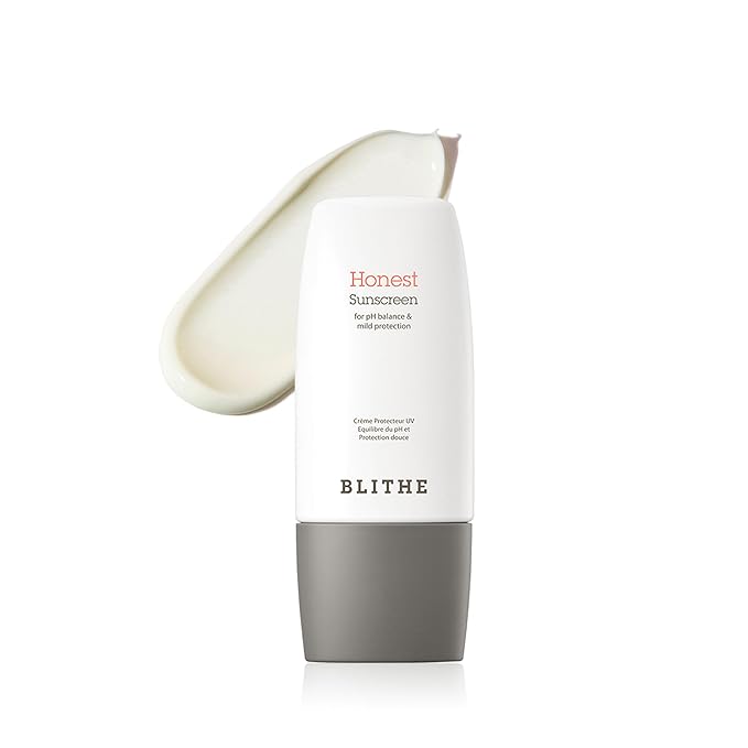 BLITHE Honest Sunscreen Gentle and Powerful UV Protection -Lightweight Korean sunscreen, pH 5.5 Balance and EWG Green-rated, with Probiotics, SPF 50+ PA++++ (1.69oz)