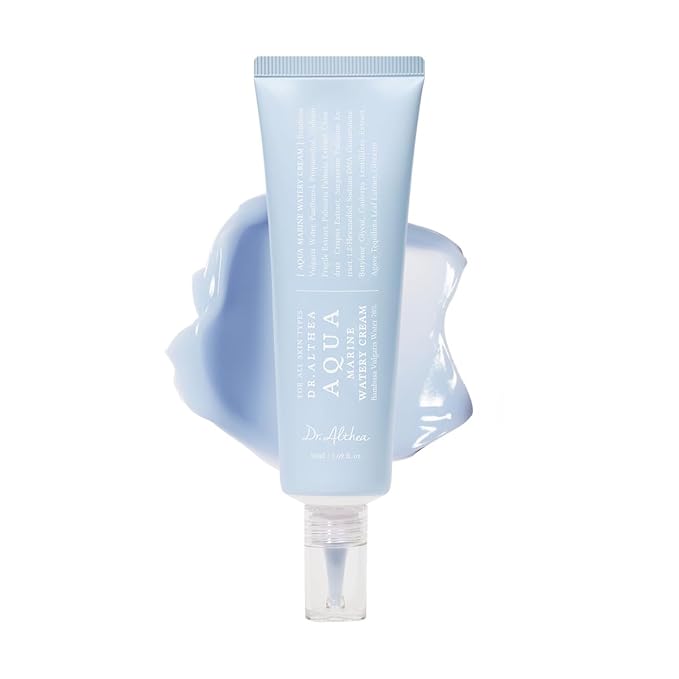 Dr.Althea Aqua Marine Watery Cream | Daily Face Moisturizer for All Skin Types | Deep Hydration Face Cream with Hyaluronic Acid | Vegan Korean Skincare, 1.69 Fl Oz