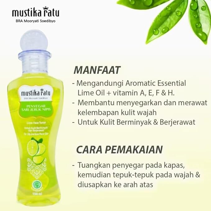 Mustika Ratu, Face Toner, 150ml, Lime (Pack of 1)